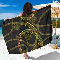 Hawaiian Kakau Art and Hisbiscus Tattoo Sarong Tribal Pattern-Reggae Style - Polynesian Pride
