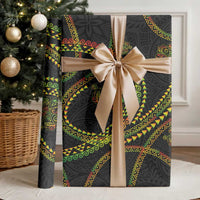 Hawaiian Kakau Art and Hisbiscus Tattoo Wrapping Paper Tribal Pattern-Reggae Style - Polynesian Pride