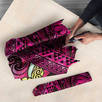 Hawaiian Abstract Sea Turtle Umbrella Polynesian Tapa Art and Kakau Tattoo Pink WaterColor - Polynesian Pride