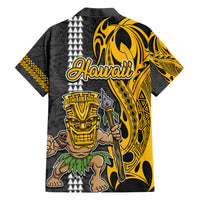 Hawaii Island Hawaiian Shirt Hawaiian Warrior and Kakau Symbols Abstract Tattoo LT03 - Polynesian Pride
