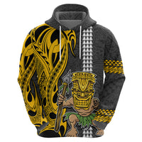 Hawaii Island Hoodie Hawaiian Warrior and Kakau Symbols Abstract Tattoo LT03 - Polynesian Pride