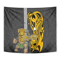 Custom Hawaii Island Tapestry Hawaiian Warrior and Kakau Symbols Abstract Tattoo LT03 - Polynesian Pride
