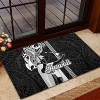 Hawaii Island Rubber Doormat Hawaiian King and Kakau Symbols Abstract Shoulder Tattoo LT03 - Polynesian Pride