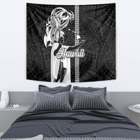 Hawaii Island Tapestry Hawaiian King and Kakau Symbols Abstract Shoulder Tattoo LT03 - Polynesian Pride