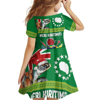Cook Islands Meri Kiritimiti Family Matching Off The Shoulder Long Sleeve Dress and Hawaiian Shirt Christmas Turtle - Cooks Islands Emblems and Polynesian Art Pattern LT03 - Polynesian Pride