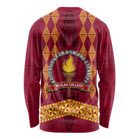 Tonga Beulah College Long Sleeve Shirt Ngatu and Polynesian Pattern LT03 - Polynesian Pride