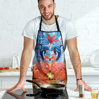 Hawaiian Love-Couple Dolphins and Flamingos Apron - Polynesian Pride