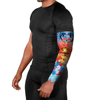 Hawaiian Love-Couple Dolphins and Flamingos Arm Sleeves - Polynesian Pride