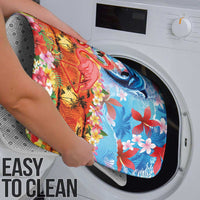 Hawaiian Love-Couple Dolphins and Flamingos Bathroom Set - Polynesian Pride