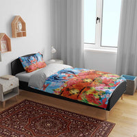 Hawaiian Love-Couple Dolphins and Flamingos Bedding Set - Polynesian Pride