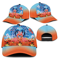 Hawaiian Love-Couple Dolphins and Flamingos Classic Cap - Polynesian Pride