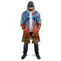 Hawaiian Love-Couple Dolphins and Flamingos Cloak - Polynesian Pride