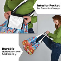 Hawaiian Love-Couple Dolphins and Flamingos Grocery Bag - Polynesian Pride