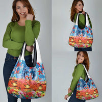 Hawaiian Love-Couple Dolphins and Flamingos Grocery Bag - Polynesian Pride