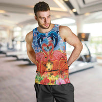 Hawaiian Love-Couple Dolphins and Flamingos Men Tank Top - Polynesian Pride