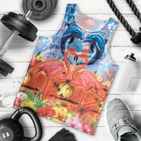 Hawaiian Love-Couple Dolphins and Flamingos Men Tank Top - Polynesian Pride