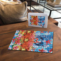 Hawaiian Love-Couple Dolphins and Flamingos Puzzle - Polynesian Pride