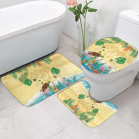 Hawaiian Alohawaii Bathroom Set Tropical Plants and Animals on The Beach - Polynesian Pride