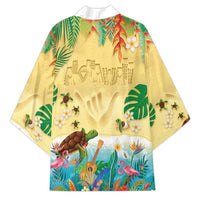 Hawaiian Alohawaii Kimono Tropical Plants and Animals on The Beach - Polynesian Pride