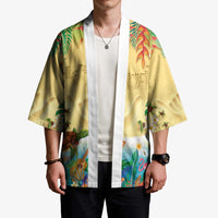 Hawaiian Alohawaii Kimono Tropical Plants and Animals on The Beach - Polynesian Pride