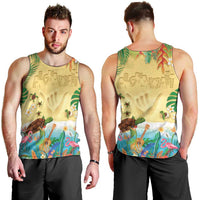 Hawaiian Alohawaii Men Tank Top Tropical Plants and Animals on The Beach LT03 - Polynesian Pride