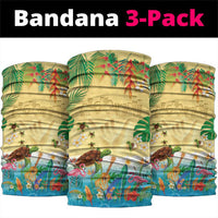 Hawaiian Alohawaii Neck Gaiter Tropical Plants and Animals on The Beach - Polynesian Pride