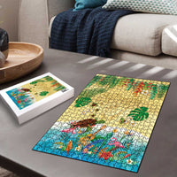 Hawaiian Alohawaii Puzzle Tropical Plants and Animals on The Beach - Polynesian Pride