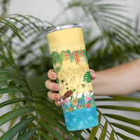 Hawaiian Alohawaii Skinny Tumbler Tropical Plants and Animals on The Beach - Polynesian Pride