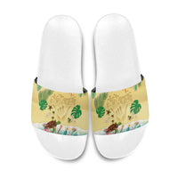 Hawaiian Alohawaii Slide Sandals Tropical Plants and Animals on The Beach - Polynesian Pride