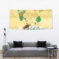 Hawaiian Alohawaii Tapestry Tropical Plants and Animals on The Beach - Polynesian Pride