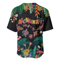 Hawaiian Alohawaii Baseball Jersey Tribal Sea Animals Tattoo and Tropical Plants - Polynesian Pride