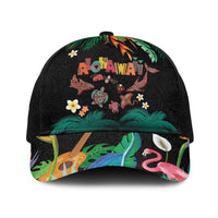 Hawaiian Alohawaii Baseball Net Cap Tribal Sea Animals Tattoo and Tropical Plants - Polynesian Pride