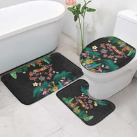 Hawaiian Alohawaii Bathroom Set Tribal Sea Animals Tattoo and Tropical Plants - Polynesian Pride