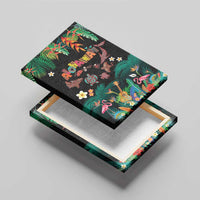 Hawaiian Alohawaii Canvas Wall Art Tribal Sea Animals Tattoo and Tropical Plants - Polynesian Pride