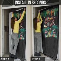 Hawaiian Alohawaii Door Cover Tribal Sea Animals Tattoo and Tropical Plants - Polynesian Pride