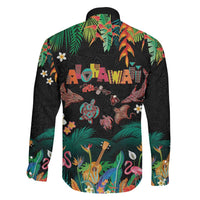 Hawaiian Alohawaii Family Matching Summer Maxi Dress and Hawaiian Shirt Tribal Sea Animals Tattoo and Tropical Plants LT03 - Polynesian Pride