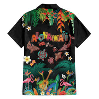 Hawaiian Alohawaii Family Matching Tank Maxi Dress and Hawaiian Shirt Tribal Sea Animals Tattoo and Tropical Plants LT03 - Polynesian Pride