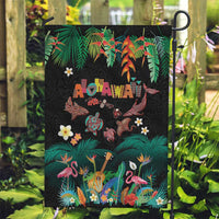Hawaiian Alohawaii Garden Flag Tribal Sea Animals Tattoo and Tropical Plants - Polynesian Pride