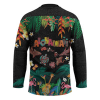 Hawaiian Alohawaii Hockey Jersey Tribal Sea Animals Tattoo and Tropical Plants LT03 - Polynesian Pride