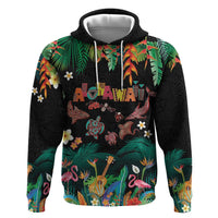 Hawaiian Alohawaii Hoodie Tribal Sea Animals Tattoo and Tropical Plants - Polynesian Pride