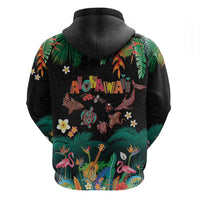 Hawaiian Alohawaii Hoodie Tribal Sea Animals Tattoo and Tropical Plants - Polynesian Pride