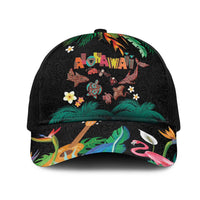 Hawaiian Alohawaii Mesh Trucker Cap Tribal Sea Animals Tattoo and Tropical Plants - Polynesian Pride