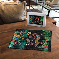 Hawaiian Alohawaii Puzzle Tribal Sea Animals Tattoo and Tropical Plants - Polynesian Pride