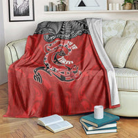 Aotearoa Toitu Te Tiriti Blanket Taniwha Tribal Motifs