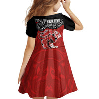 Personalised Aotearoa Toitu Te Tiriti Family Matching Summer Maxi Dress and Hawaiian Shirt Taniwha Tribal Motifs