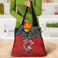 Aotearoa Toitu Te Tiriti Grocery Bag Taniwha Tribal Motifs LT03 - Polynesian Pride