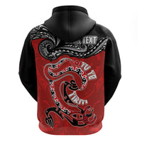 Personalised Aotearoa Toitu Te Tiriti Hoodie Taniwha Tribal Motifs