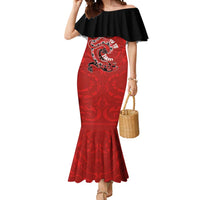 Personalised Aotearoa Toitu Te Tiriti Mermaid Dress Taniwha Tribal Motifs