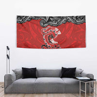 Aotearoa Toitu Te Tiriti Tapestry Taniwha Tribal Motifs
