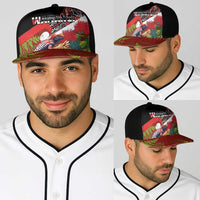 Aotearoa Toitu Te Tiriti Baseball Net Cap Waitangi-Honour The Treaty NZ Tuatara and Plants